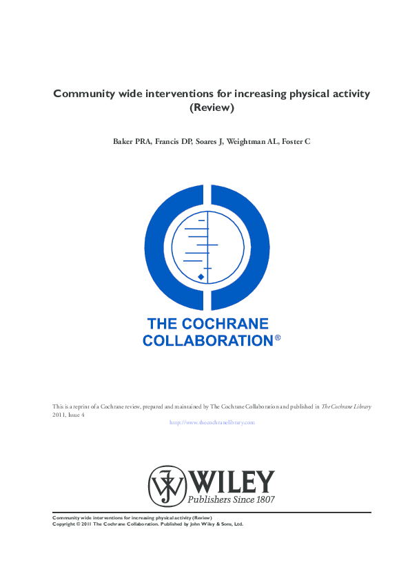 (PDF) Community wide interventions for increasing physical activity