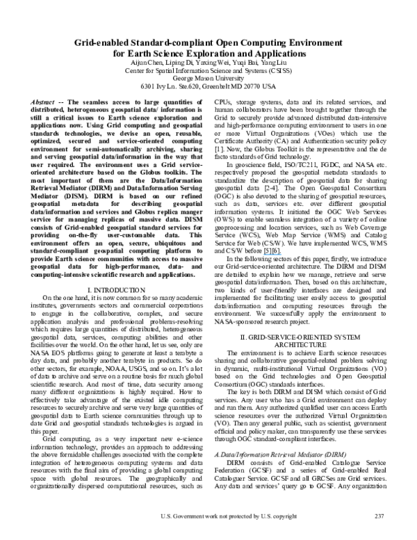 (PDF) Grid-enabled Standard-compliant Open Computing Environment for ...