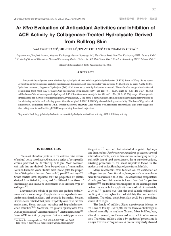 (PDF) In vitro evaluation of the antioxidant activities in fruit ...