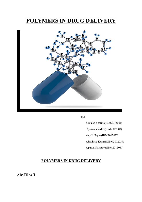 (DOC) POLYMERS IN DRUG DELIVERY POLYMERS IN DRUG DELIVERY