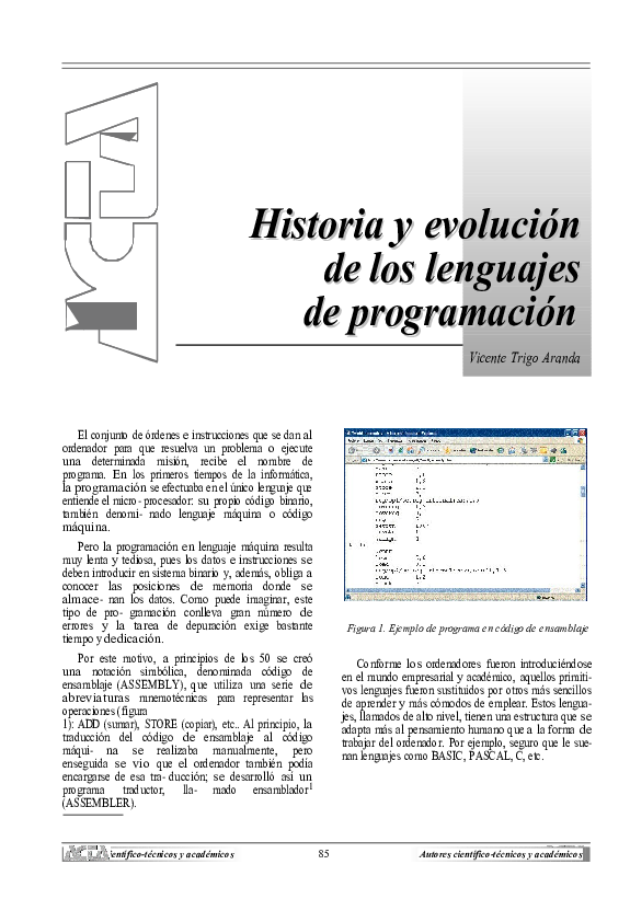 (DOC) Historia y evolución de los lenguajes de programación