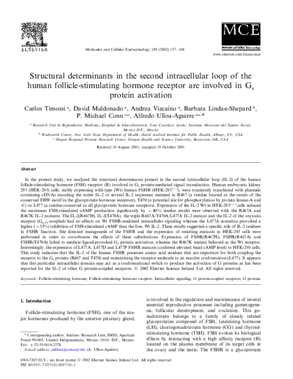 (PDF) Structural determinants in the second intracellular loop of the ...