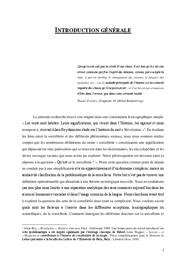 (PDF) La sorcellerie devant la sociologie de la connaissance