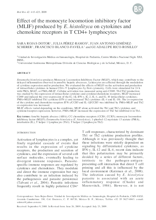 (PDF) The Effect of the Monocyte Locomotion Inhibitory Factor (MLIF ...