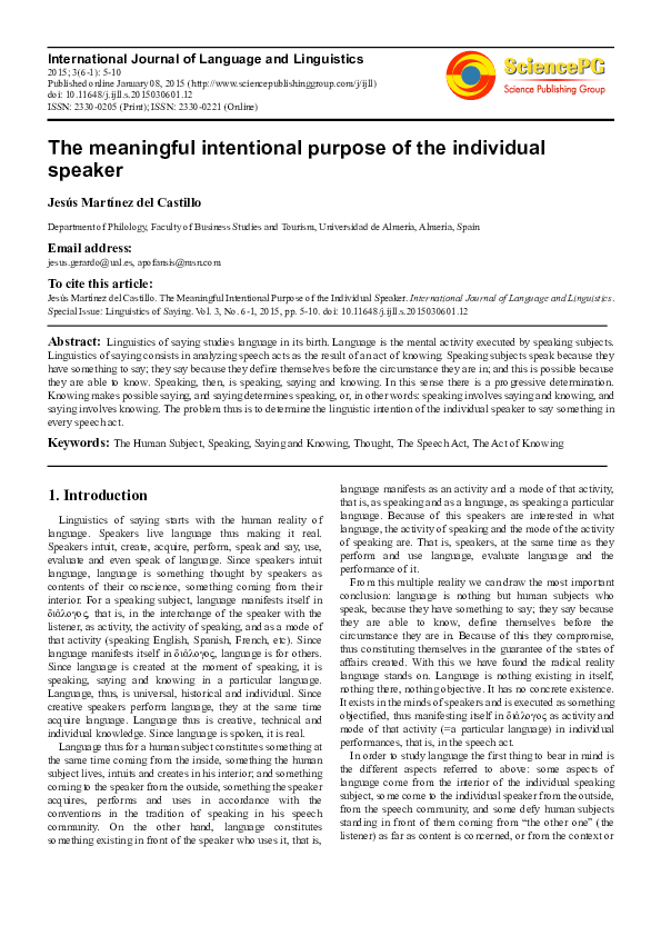 (PDF) International Journal of Language and Linguistics The meaningful ...