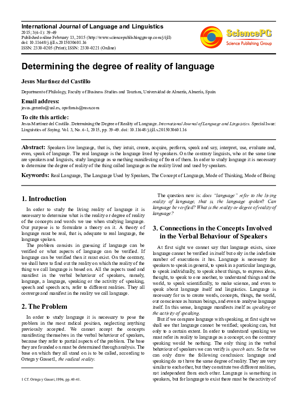 (PDF) International Journal of Language and Linguistics Determining the ...