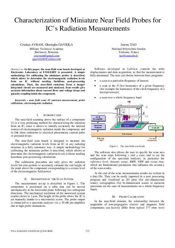 (PDF) Characterization of miniature near field probes for IC's ...