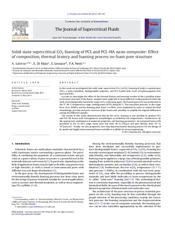 (PDF) Solid-state supercritical CO2 foaming of PCL and PCL-HA nano ...