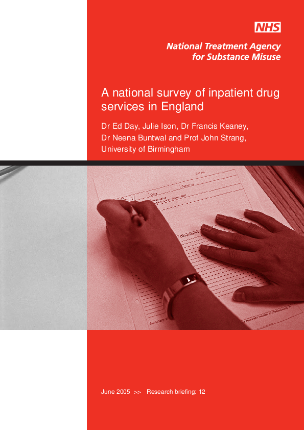 (PDF) A national survey of inpatient drug services in England