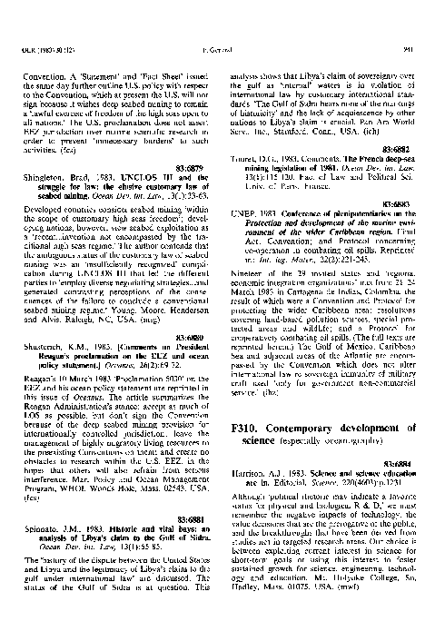 (PDF) UNCLOS III and the struggle for law: The elusive customary law of ...