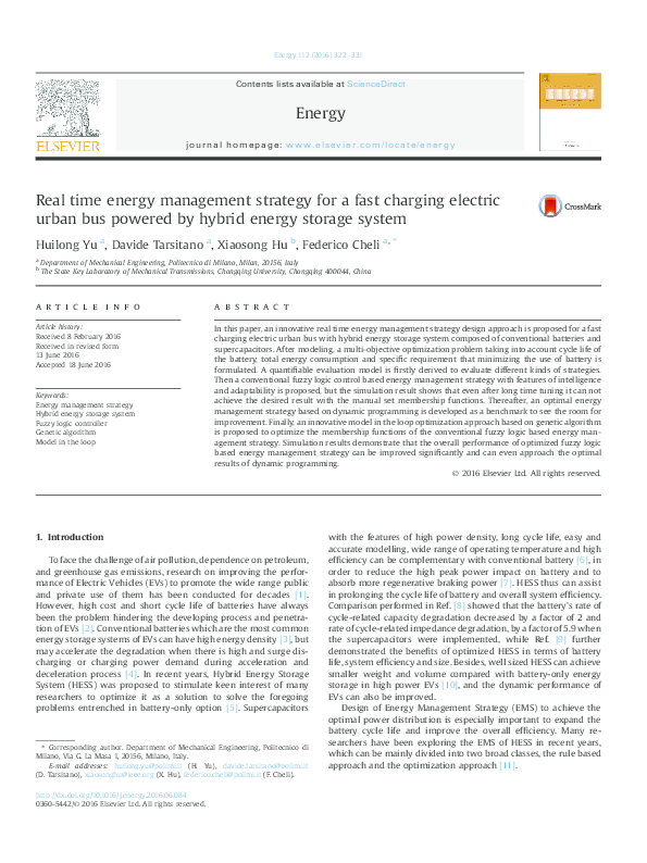 (PDF) Real time energy management strategy for a fast charging electric ...