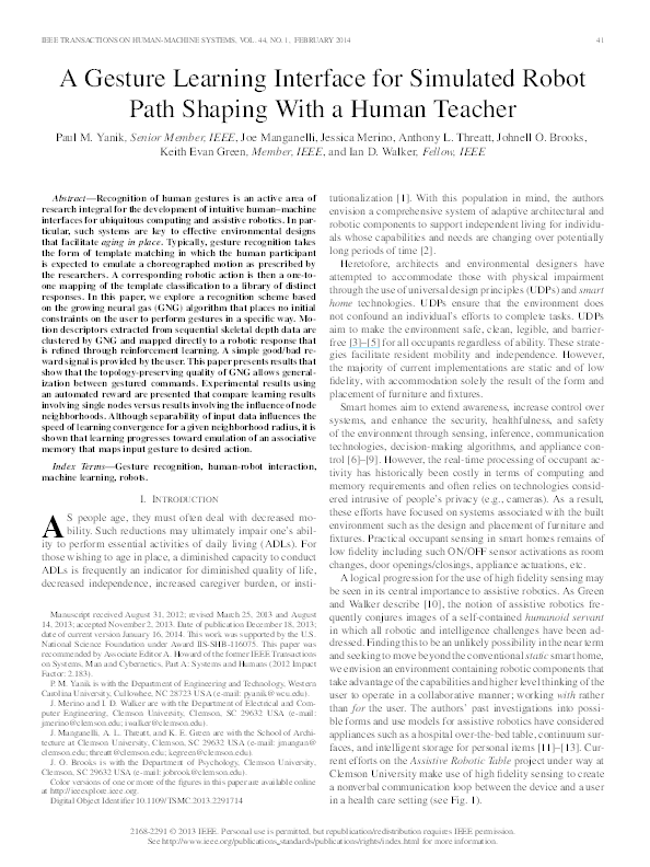(PDF) A Gesture Learning Interface for Simulated Robot Path Shaping ...