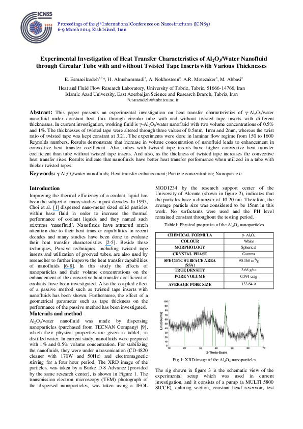 (PDF) An Experimental Investigation of Heat Transfer Coefficients in a ...