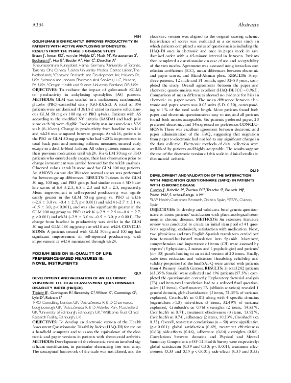 (PDF) QL10 DEVELOPMENT AND VALIDATION OF THE SATISFACTION WITH ...