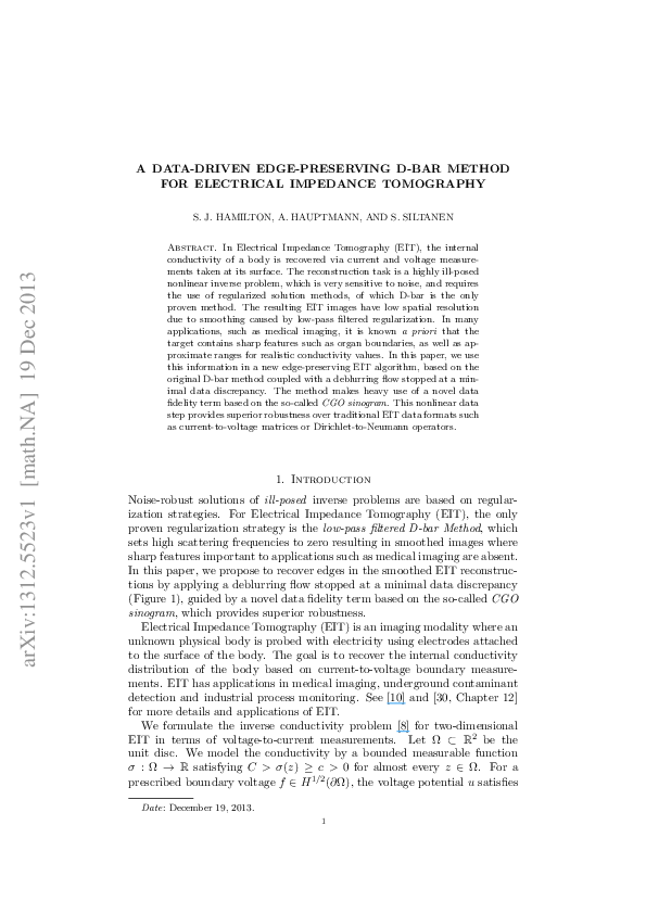 (PDF) A data-driven edge-preserving D-bar method for electrical ...