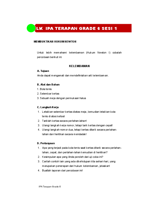 Doc Membuktikan Hukum Newton Sholihatun Fajri Academia Edu