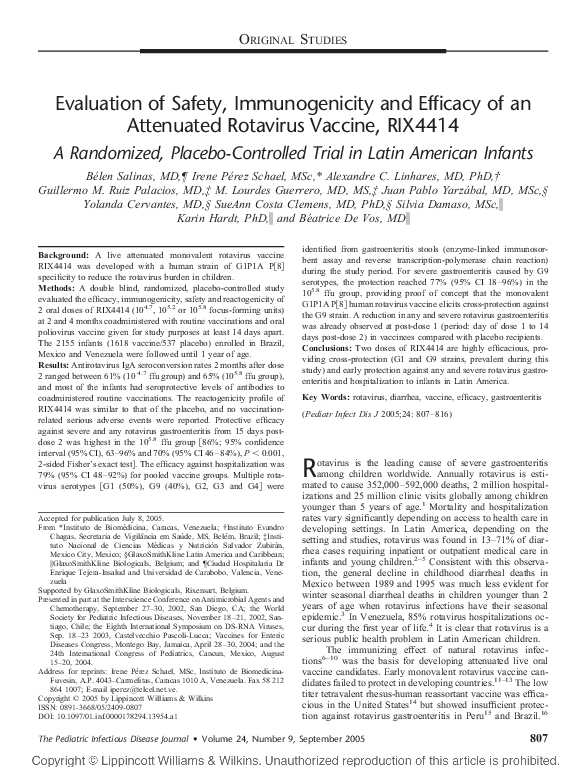 (PDF) Evaluation of Safety, Immunogenicity and Efficacy of an ...