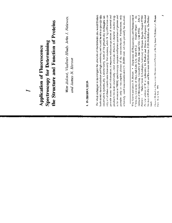 (PDF) Application of fluorescence spectroscopy for determining the