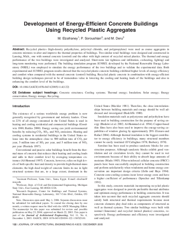 (PDF) Development of Energy-Efficient Concrete Buildings Using Recycled ...