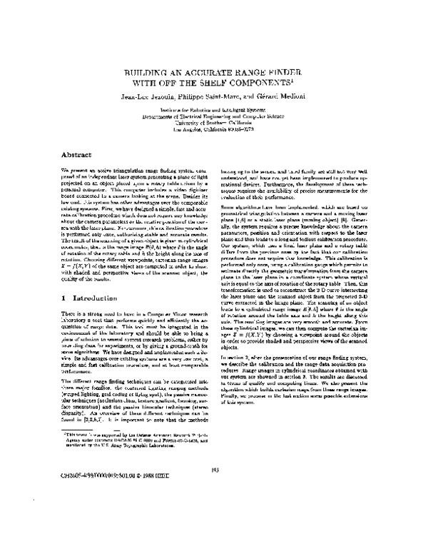 (PDF) Building an accurate range finder with off the shelf components