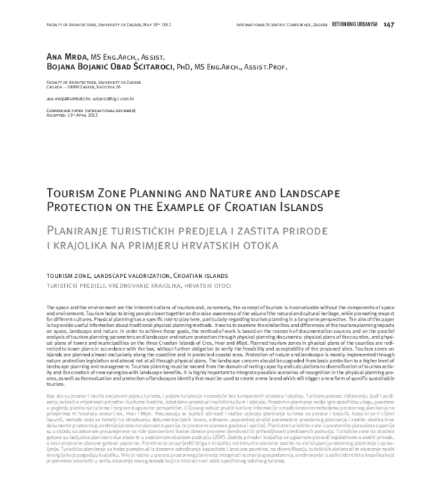 (PDF) Tourism Zone Planning and Nature and Landscape Protection on the ...