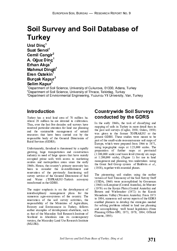 Soil Survey Report Example Pdf) Soil Survey And Soil Database Of | Mahmut Dingil And Suat Şenol -  Academia.edu