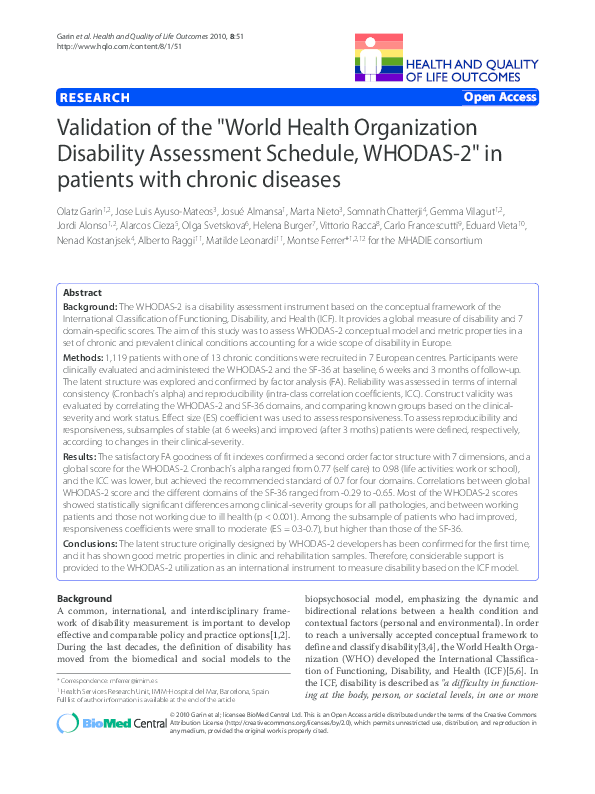 (PDF) Validation of the \