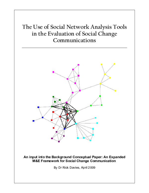 (PDF) The Use of Social Network Analysis Tools in the Evaluation of ...