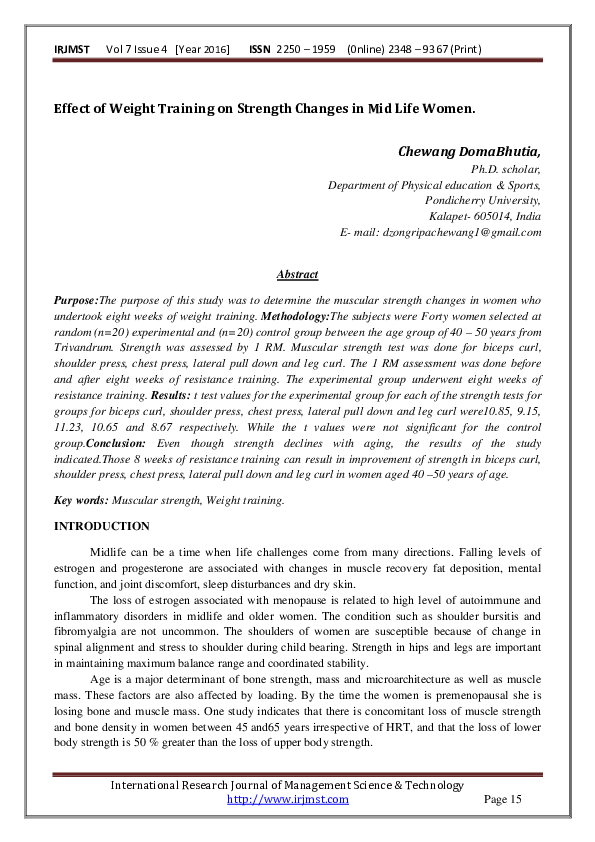 (PDF) Comparison between the callisthenic gymnastic training effects