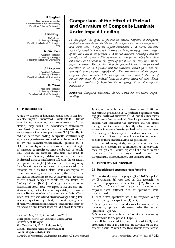 (PDF) Comparison of the Effect of Preload and Curvature of Composite