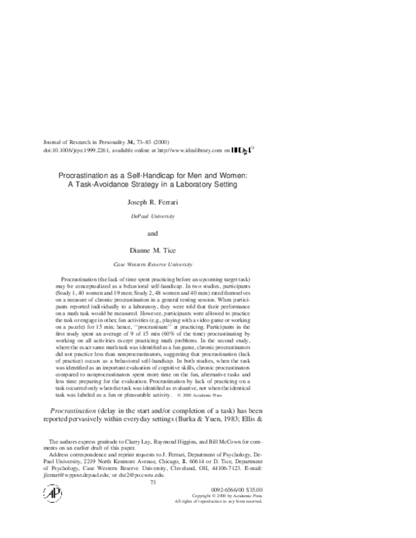 Procrastinating essay example image