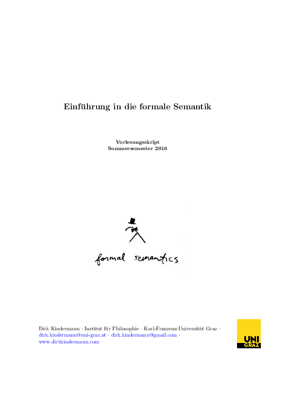 (PDF) Einführung in die formale SemantikVorlesungsskript