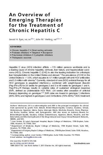 (PDF) An Overview of Emerging Therapies for the Treatment of Chronic ...