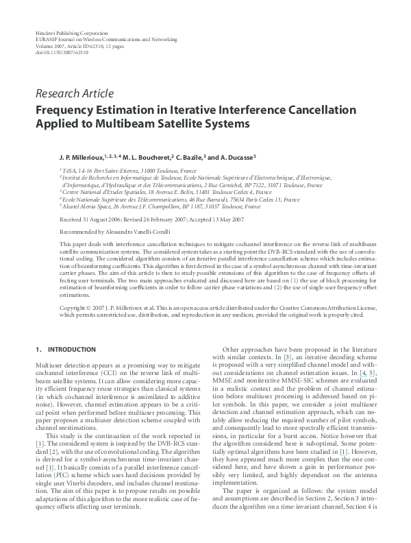 (PDF) Frequency Estimation in Iterative Interference Cancellation ...