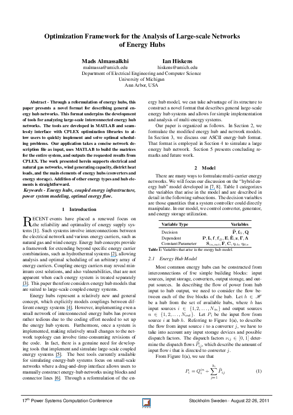 (PDF) Optimization Framework for the Analysis of Large-scale Networks ...