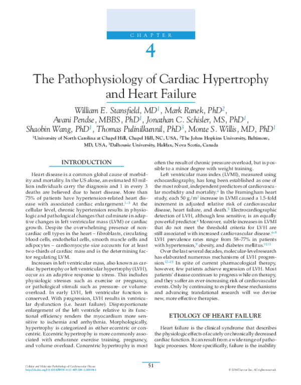 (PDF) The Pathophysiology of Cardiac Hypertrophy and Heart Failure