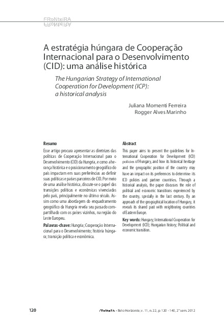 (PDF) A estratégia húngara de Cooperação Internacional para o ...