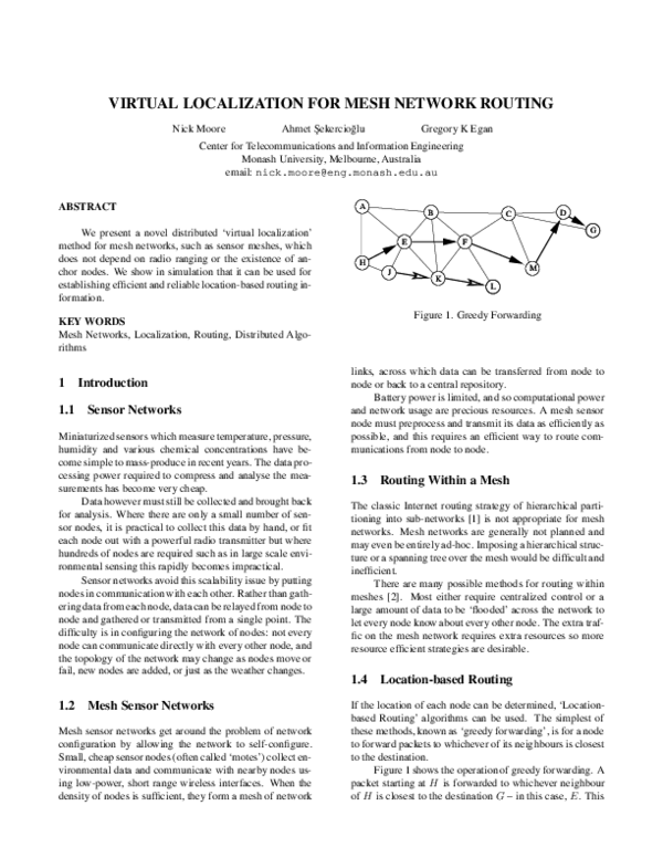 (PDF) VIRTUAL LOCALIZATION FOR MESH NETWORK ROUTING