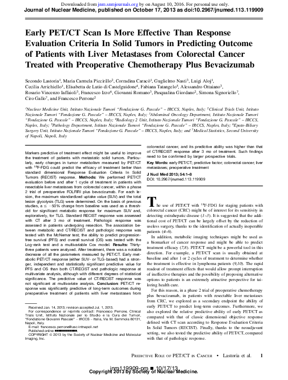 (PDF) Early PET/CT Scan Is More Effective Than Response Evaluation ...