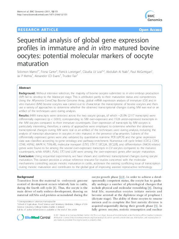 (PDF) Sequential analysis of global gene expression profiles in ...