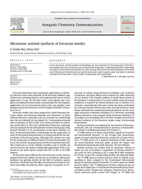 Ferrocene research paper image