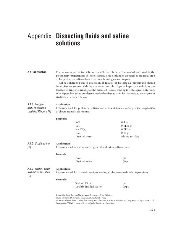 (PDF) Dissecting fluids and saline solutions