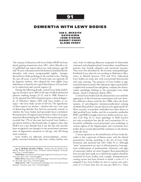 (PDF) Dementia with Lewy bodies Oscar Jacobo Academia.edu