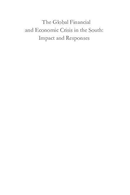 (PDF) The Global Financial and Economic Crisis in the South: Impact and ...