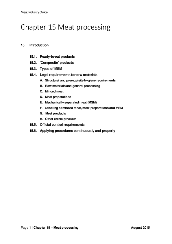 (PDF) Meat Industry Guide Chapter 15 Meat processing mars maxims