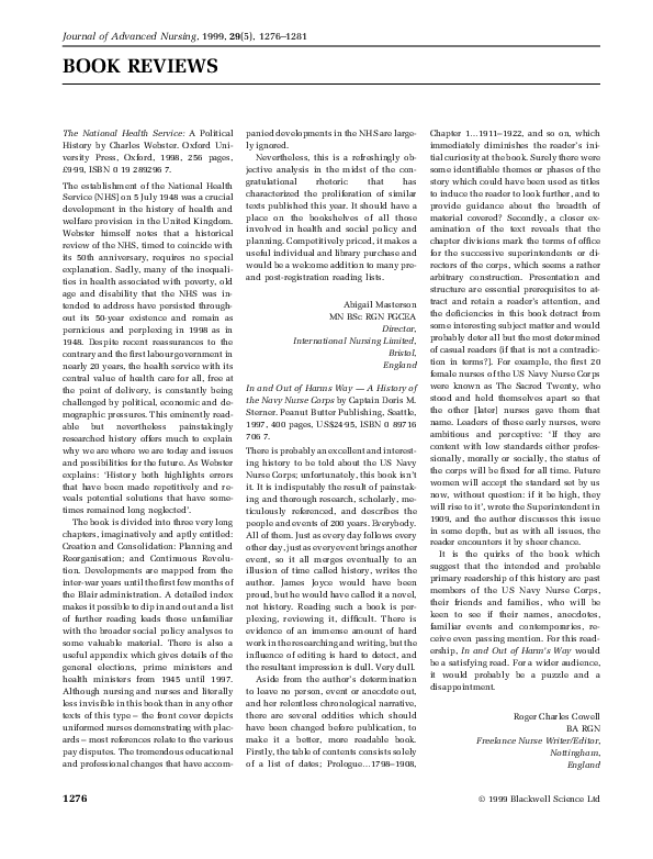 (PDF) The National Health Service A Political History by Charles Webster