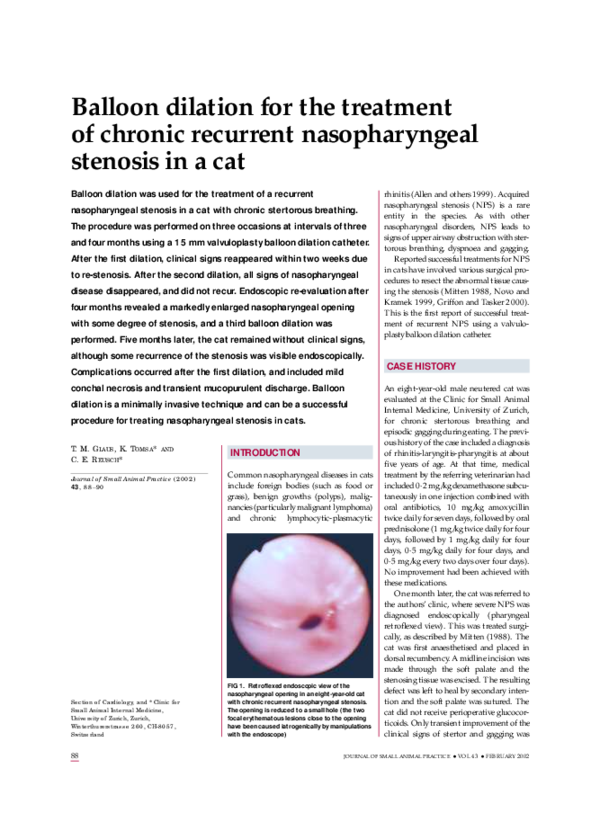 (PDF) Balloon dilation for the treatment of chronic recurrent