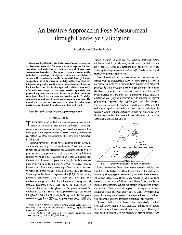 (PDF) An iterative approach in pose measurement through hand-eye ...
