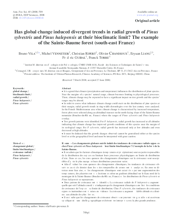 (PDF) Has global change induced divergent trends in radial growth of ...
