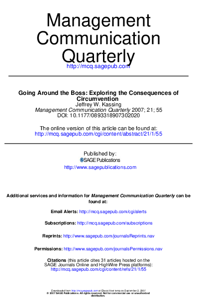 (PDF) Circumvention Going Around the Boss: Exploring the Consequences ...